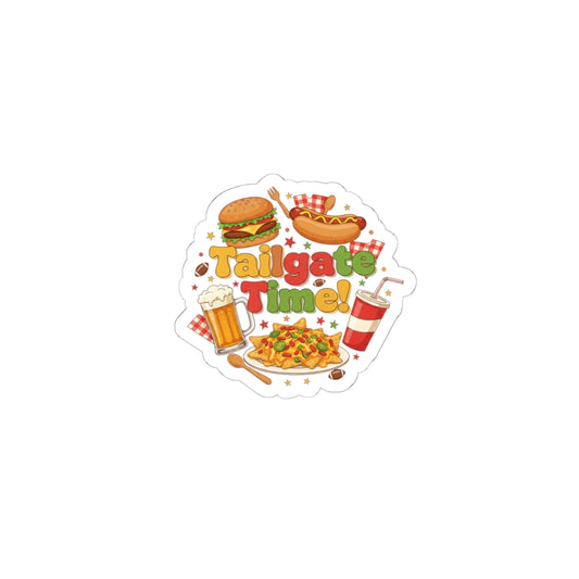 Tailgate Time Kiss-Cut Sticker | Game Day Snacks, Big Game Party