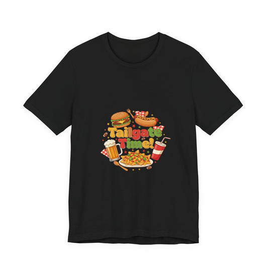 Tailgate Time Tee | snacks not touchdowns, big game party shirt